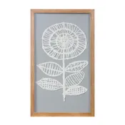 Floral Wall Art (Set of 2) 12"L x 20"H Wood/Paper