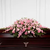 The FTD Sweetly Rest Casket Spray