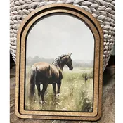 Arch Top Horse Painting Framed Art