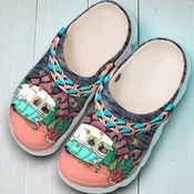 “Retro Retreat” – Vintage Camper Night Scene Crocs