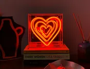 Heart - Mini Acrylic Box Neon Sign
