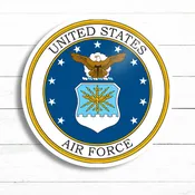 Air Force Logo Sticker | Waterproof Vinyl Decal | 3in