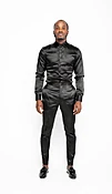 Black Silk Shirt and Pants  — Garçon Couture