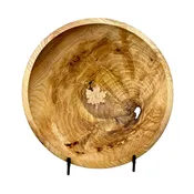 Ash Burl Bowl with Maple Inlay