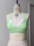 Celery Banded Sporty Halter Bra Top (Multiple Sizes)