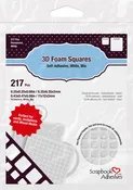 3D Foam Squares - White, Mix by 3L Scrapbook Adhesives