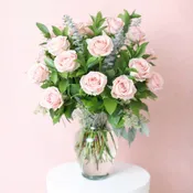 Two Dozen Premium Light Pink Roses Luxury Arrangement