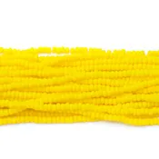 10SB126-MR: Cz Seed Bead Dark Yellow Matte 10/0 1 Hank