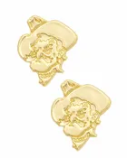 24K Stamped Pete Earrings