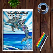 Adult Coloring Book - Ocean Adventures Vol. 1 - 25 Printable Coloring Pages