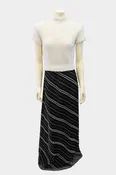 Vie by Victoria Royal 100% Silk Beaded Two Piece Evening Set
