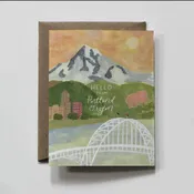 Hello from Portland, Oregon | Mt. Hood Fremont Bridge Card