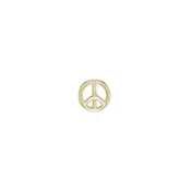 9ct YG Peace Symbol Stud Butterfly