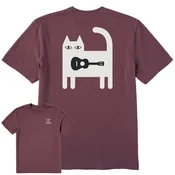 Men's Bert's Guitar Cat Short Sleeve Crusher Tee