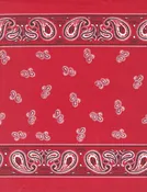 6″ Classic Retro Red Bandana Toweling