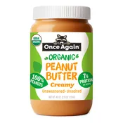 Creamy Organic Peanut Butter, Unsalted - 40oz Jar