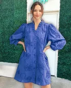 3D Flower V neck Dress