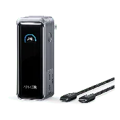 Anker Prime Power Bank 9,600 mAh with Built in USB-C Cable and Fusion Wall Charger 65W Black