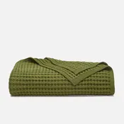 Chunky Waffle Knit Throw Blanket