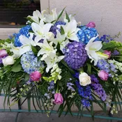 Feeling Blue Casket Spray