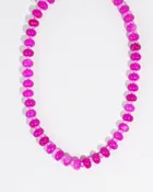 Fuchsia Gemstone Beaded Necklace