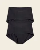 2-Pack Firm Compression Postpartum Panties with Adjustable Belly Wrap