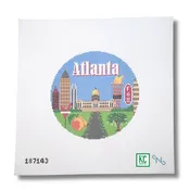 Atlanta Travel Round Needlepoint Canvas