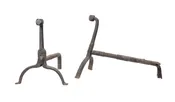 Andirons with Ornamental Bolt Head