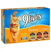 9 Lives Gravy Lovers Cat Food Variety 12 Pack