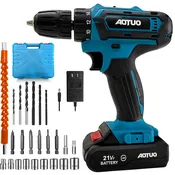 21V Lithium Ion Cordless Power Drill Set with 1 Battery and Charger Bn-link