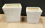 Floral Stamped Flare Planters