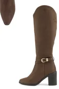 AMELIA Chocolate Microsuede Boots