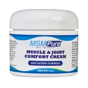 MSMPure Maximum Strength MSM Comfort Cream – For Muscle & Joint Relief, Fast-Acting & Non-Staining Formula – US-Sourced MSM