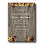 Autumn Flowers With Wooden Background