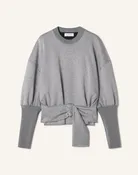 BELTED SWEATSHIRT IN DOUBLE-FACED JERSEY