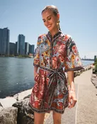 Aracati Mini Dress in Venetian Patchwork