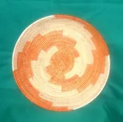 Bukedo & Rafia Baskets - Orange & White