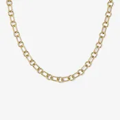 Airy Oval Round Chain Necklace