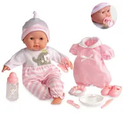 Berenguer Boutique 15" Realistic Soft Body Baby Doll Open/Close Eyes 10 Pcs. Set | Pink | Ages 2+