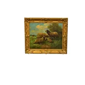 G, Schouten, oil on canvas, 19th Century — White Barn Antiques