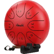 8" Steel Tongue Drum Red