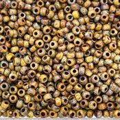 Japanese Glass Seed Beads Size 8/0-4517 Opaque Brown Picasso