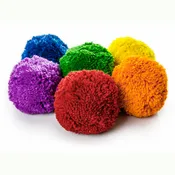 4" Rainbow Fleece Ball Set