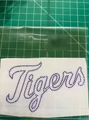 Baseball Script Navy II Rhinestone Transfer
