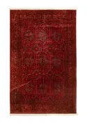 Oriental Rug Afghan Handmade Area Traditional 6'9"x10'2" (7x10) Blue Blue Geometric Design #A36632