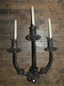 2 Pairs of Large Vintage Iron Sconces