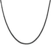 14K Black Gold Black Round Diamond Tennis Chain 9.65ct