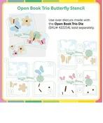 422217 Open Book Trio Butterfly Stencil