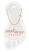 Anklet, Sand & Stone Gold Cross G27