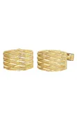 14K Gold Quilted Cuff links – #86692